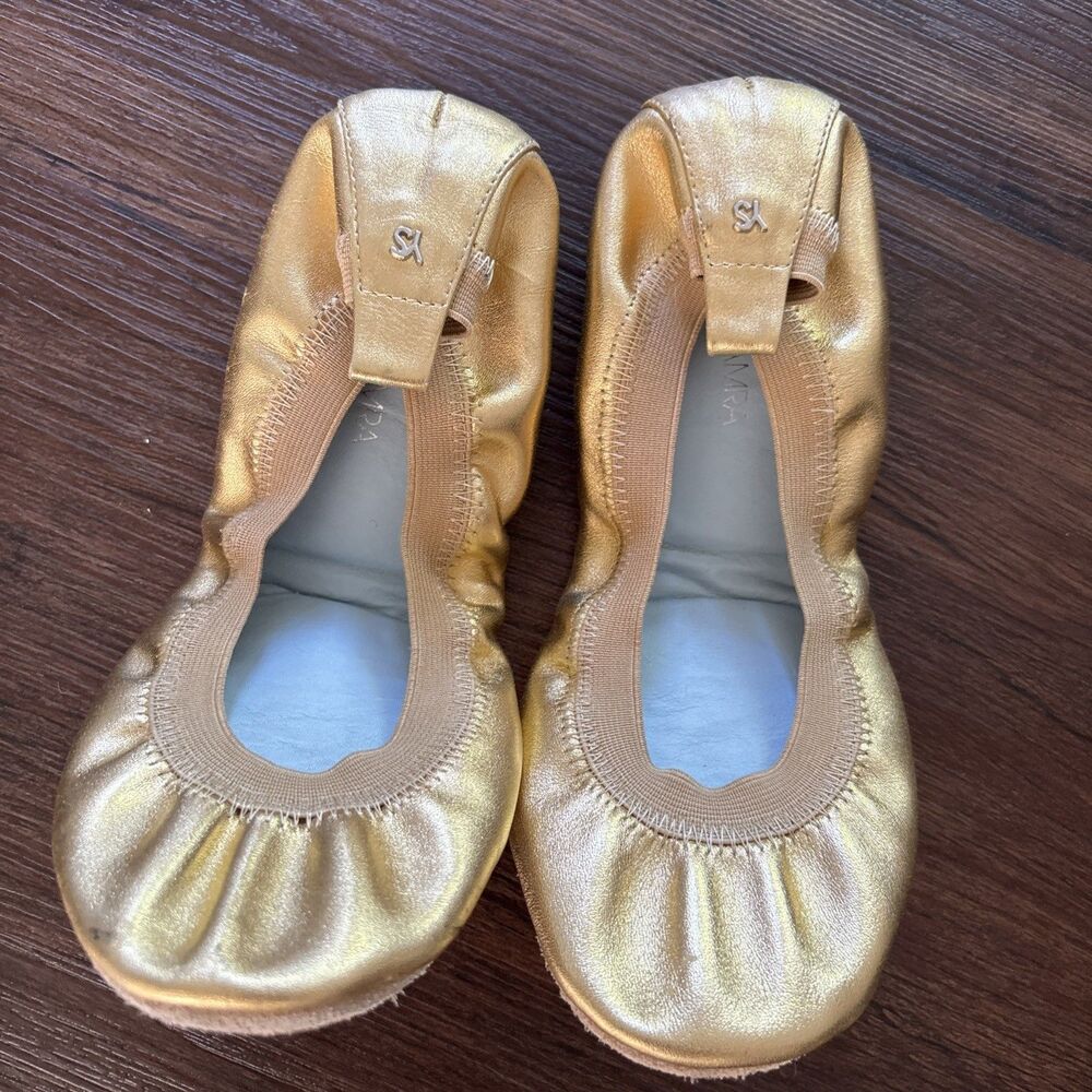 Yosi YS Samara Gold Ballet Flats Glam Retro Disco Y2K Comfort Travel SoHo Boho 8